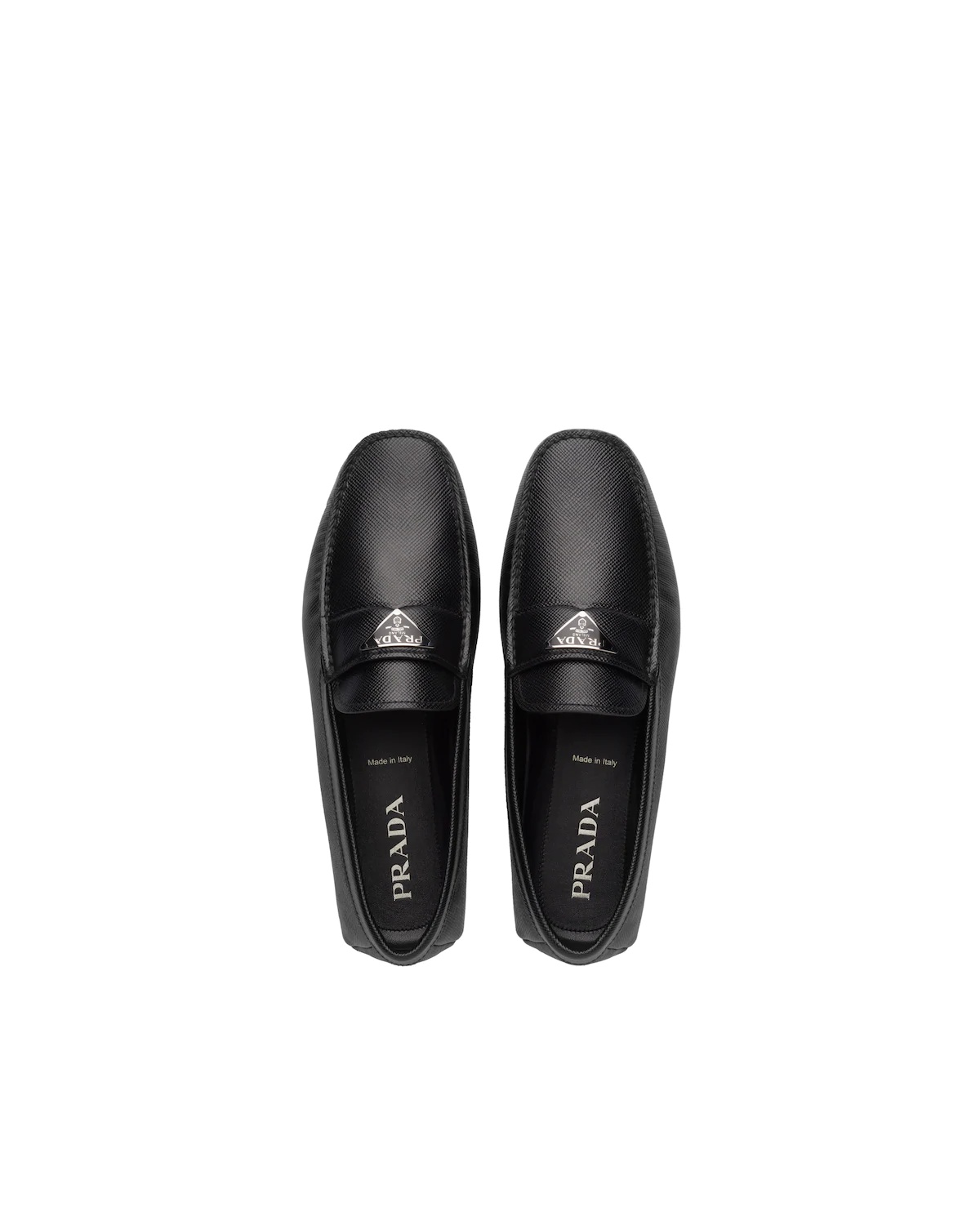 Saffiano Cuir Leather Loafers - 3