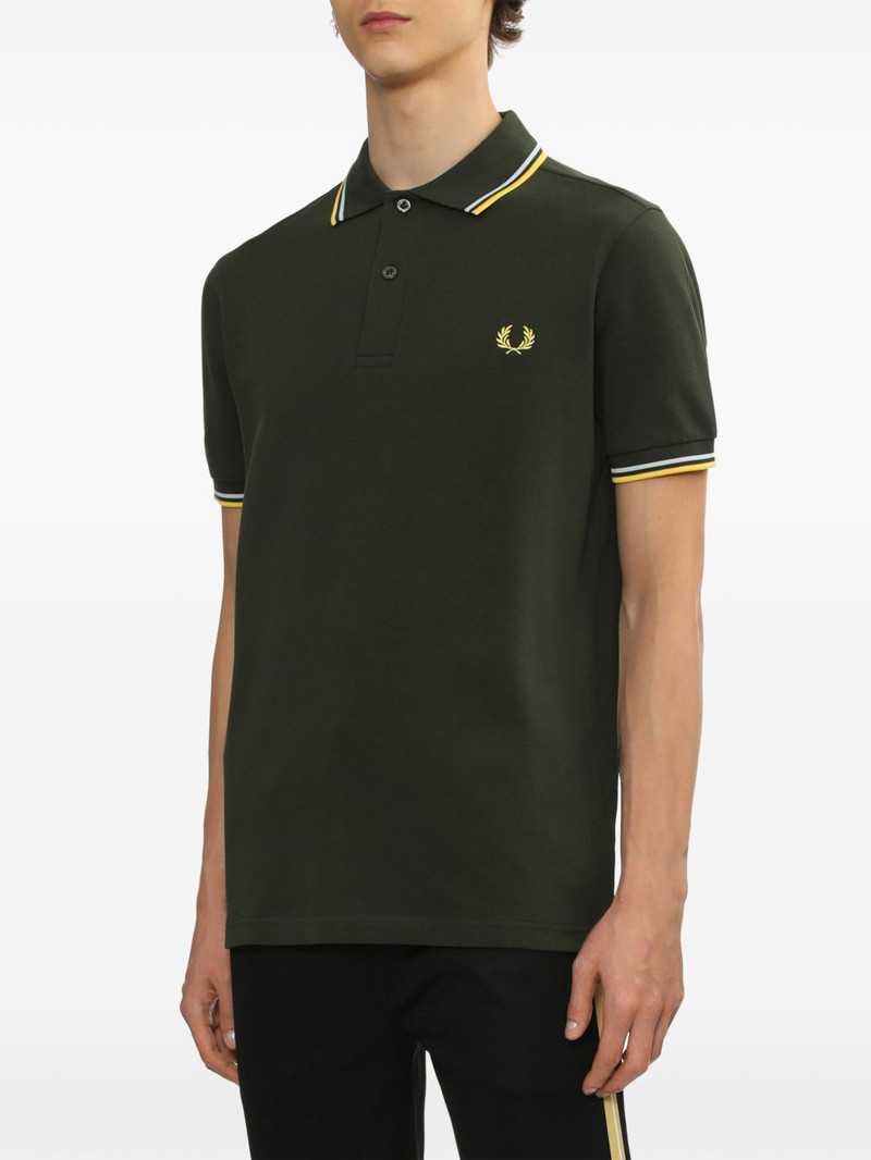laurel-wreath striped polo shirt 3