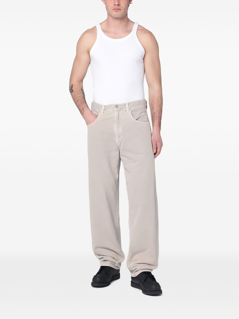 organic-cotton straight jeans - 2