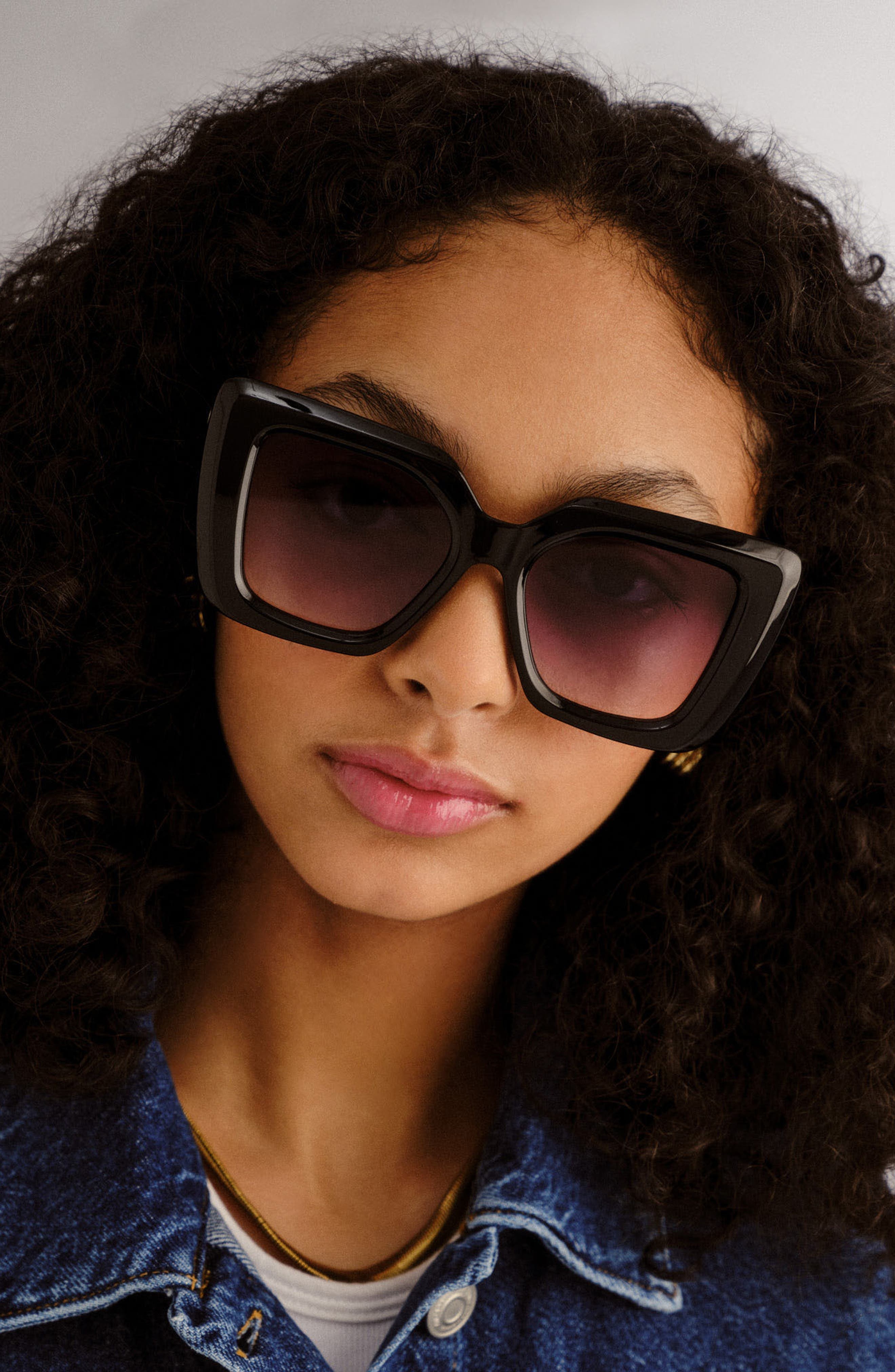 Le Specs Unimaginable 52mm Square Sunglasses in Black/smoke Grad at Nordstrom - 3
