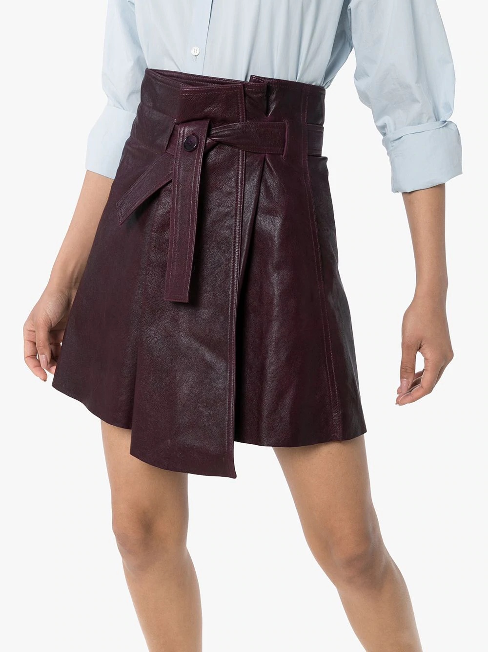 tie belt mini skirt - 2