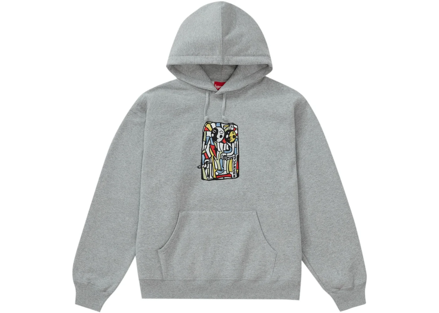 Supreme Neil Blender Mosaic Hooded Sweatshirt Heather Grey - 1