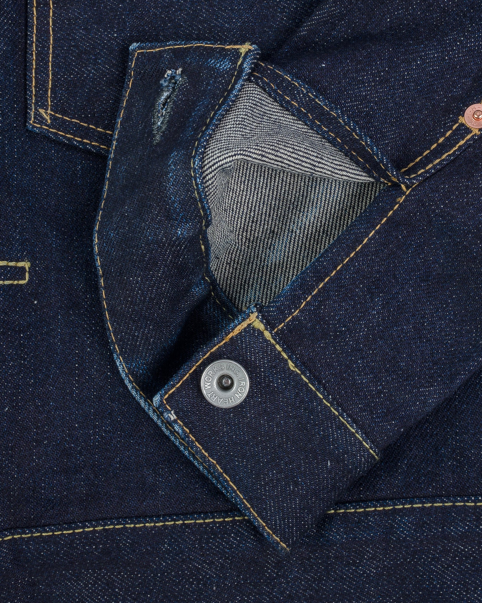 IHJ-139-IND 19oz Selvedge Denim Type II Jacket - Indigo - 14
