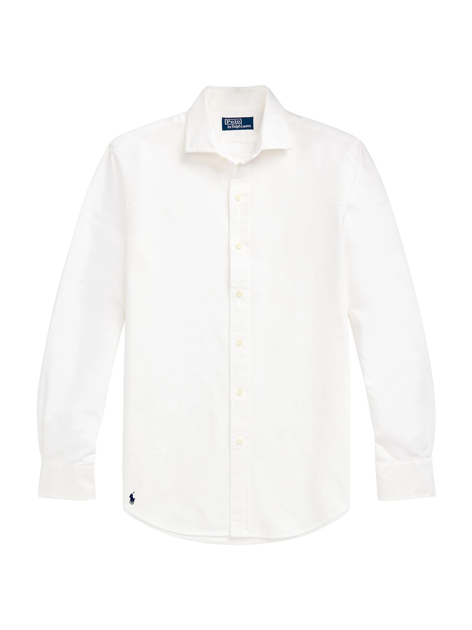 Men's Cotton Button-Front Shirt - White - 1