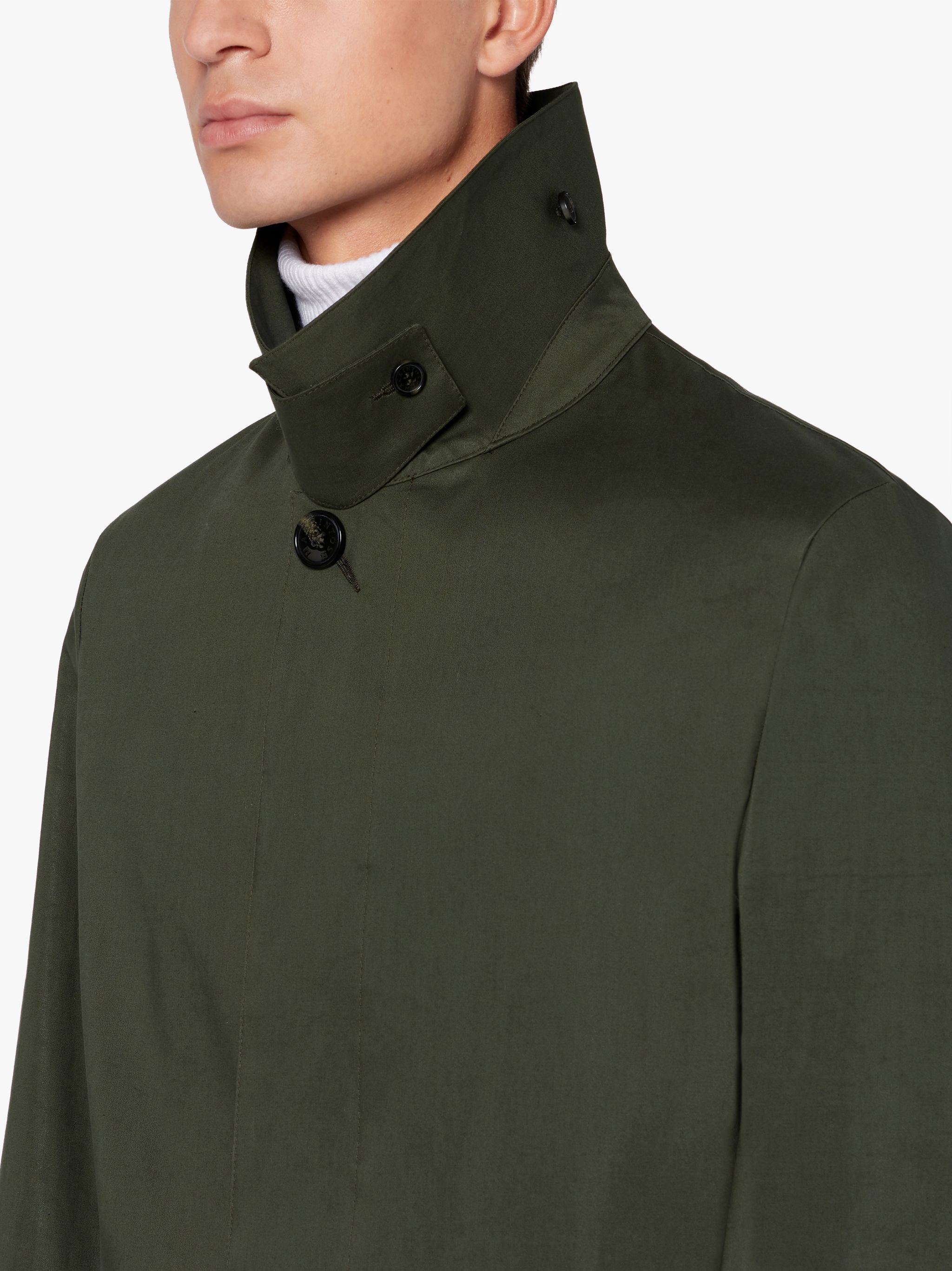 CAMBRIDGE BOTTLE GREEN RAINTEC COTTON SHORT COAT | GMC-100 - 5