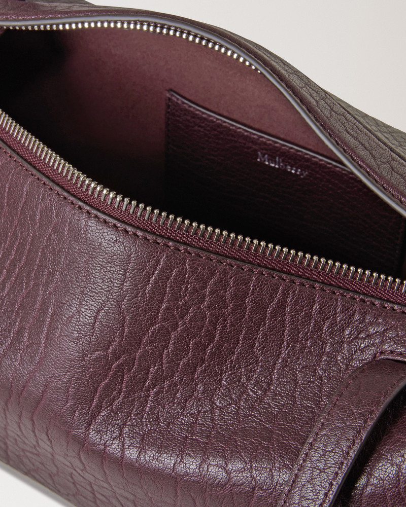 Meadow Small Shoulder Bag Black Cherry Natural Grain 5