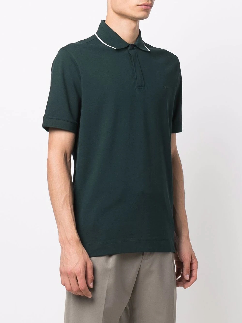 logo-embroidered polo shirt - 3