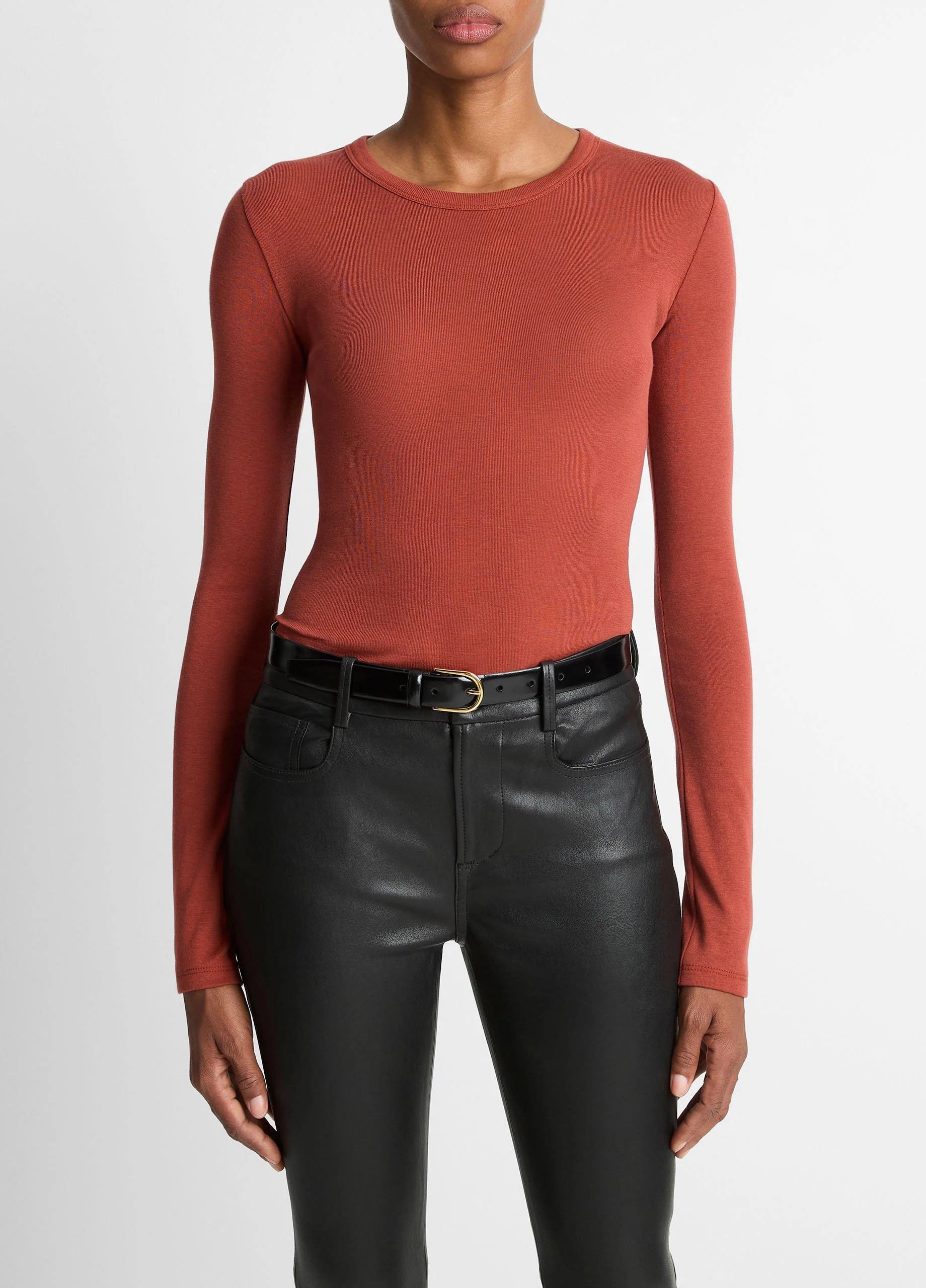 Essential Pima Cotton-Blend Long-Sleeve T-Shirt - 1
