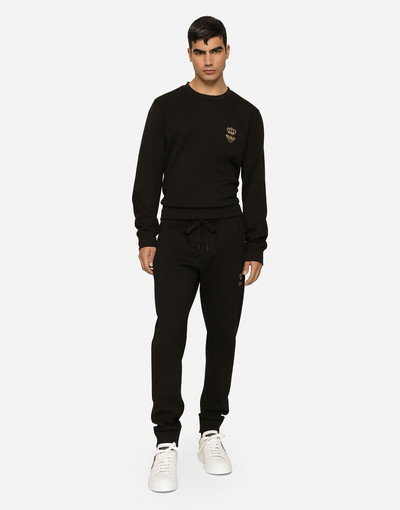 Dolce & Gabbana Cotton jersey sweatshirt with embroidery outlook