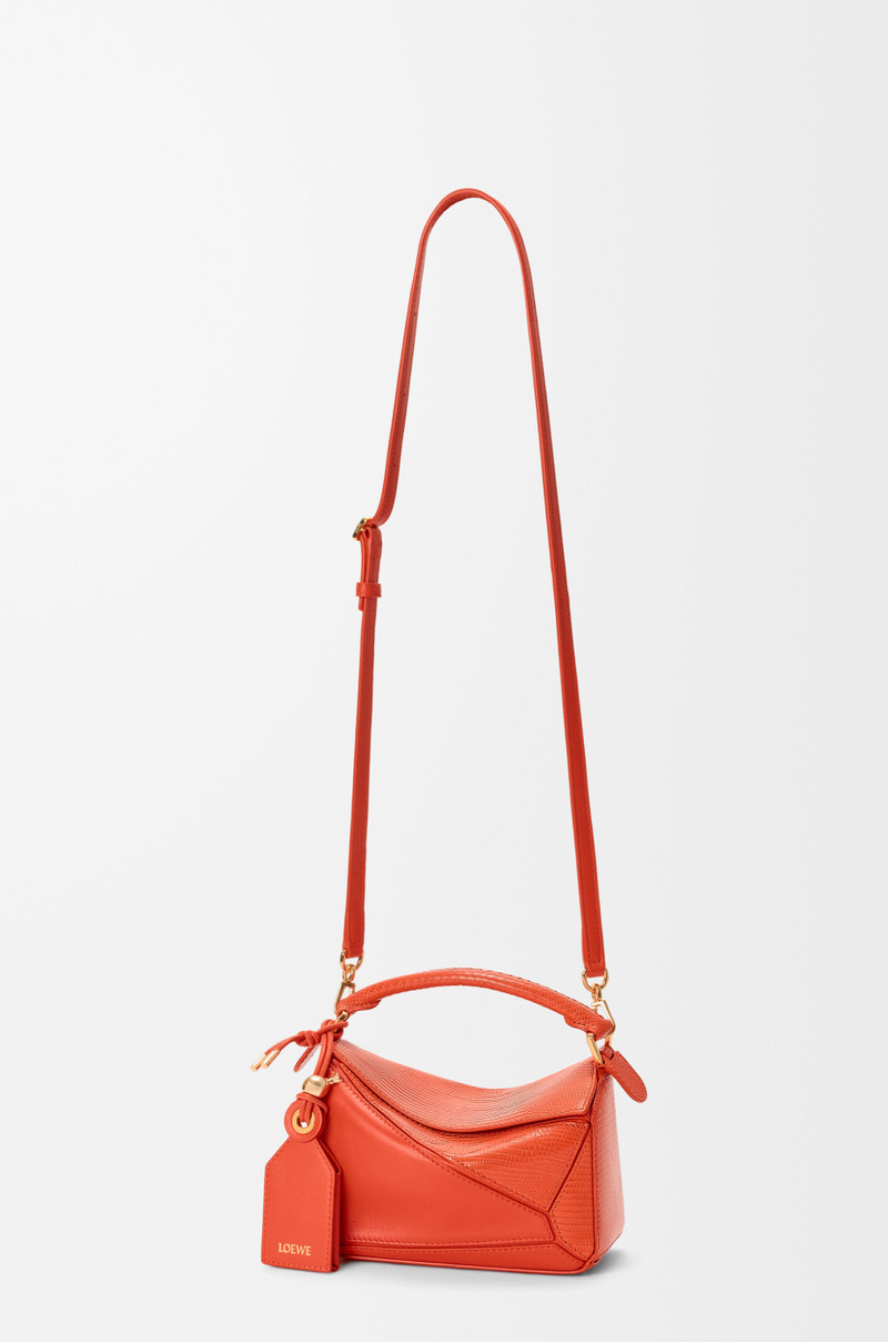 Mini Featherlight Puzzle bag in lizard and nappa lambskin 7