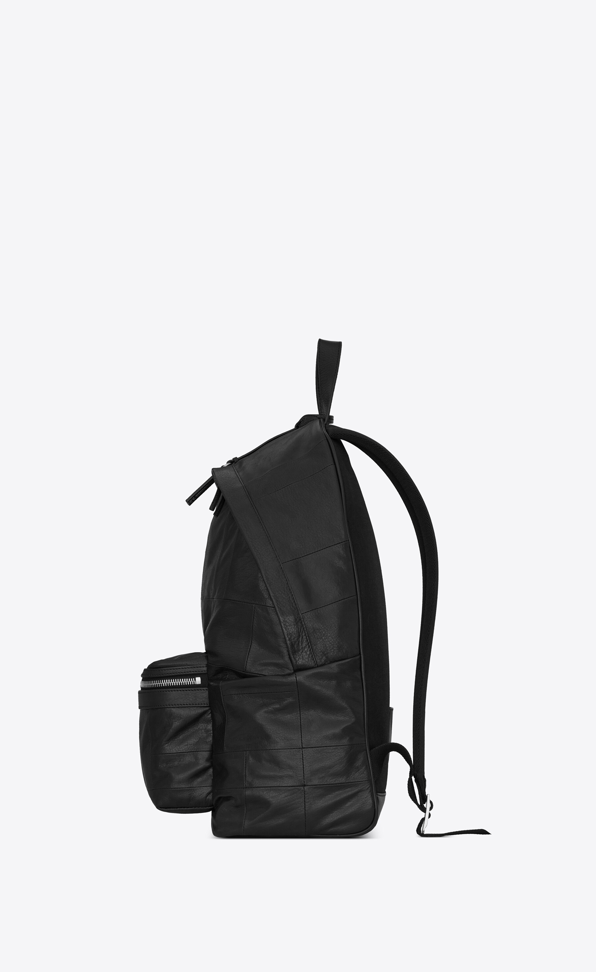 saint laurent city backpack in square patchwork shiny leather - 3