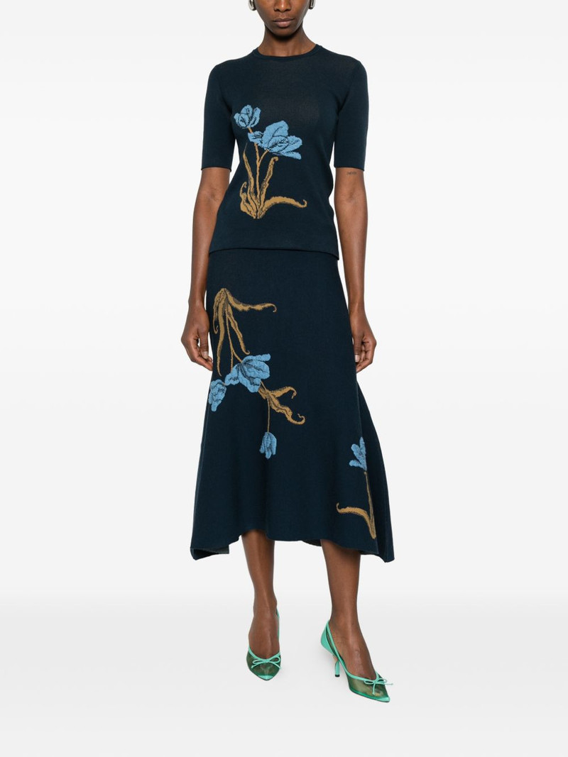Erdem floral-motif knitted T-shirt outlook