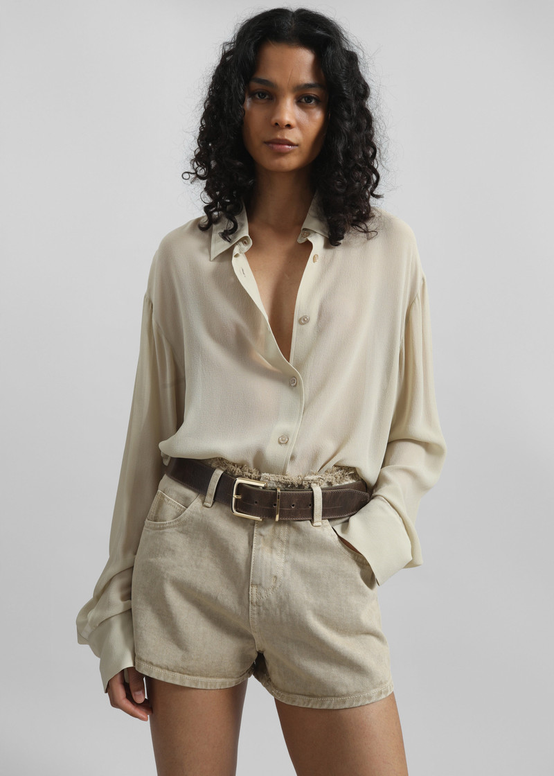 Peri Georgette Shirt - Cement 8