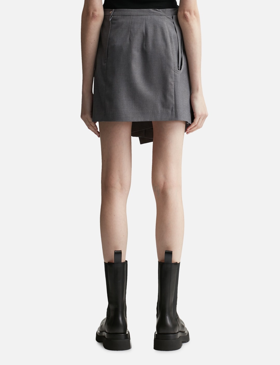 FOLD-DETAIL PLEATS MINI SKIRT - 3