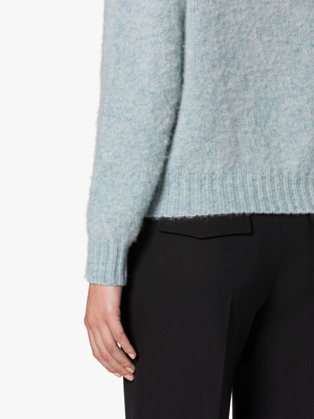 KENNEDI POWDER BLUE WOOL CREWNECK SWEATER - 6