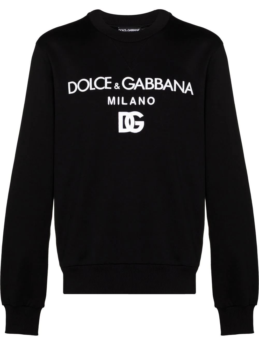 logo-print crew neck sweatshirt - 1