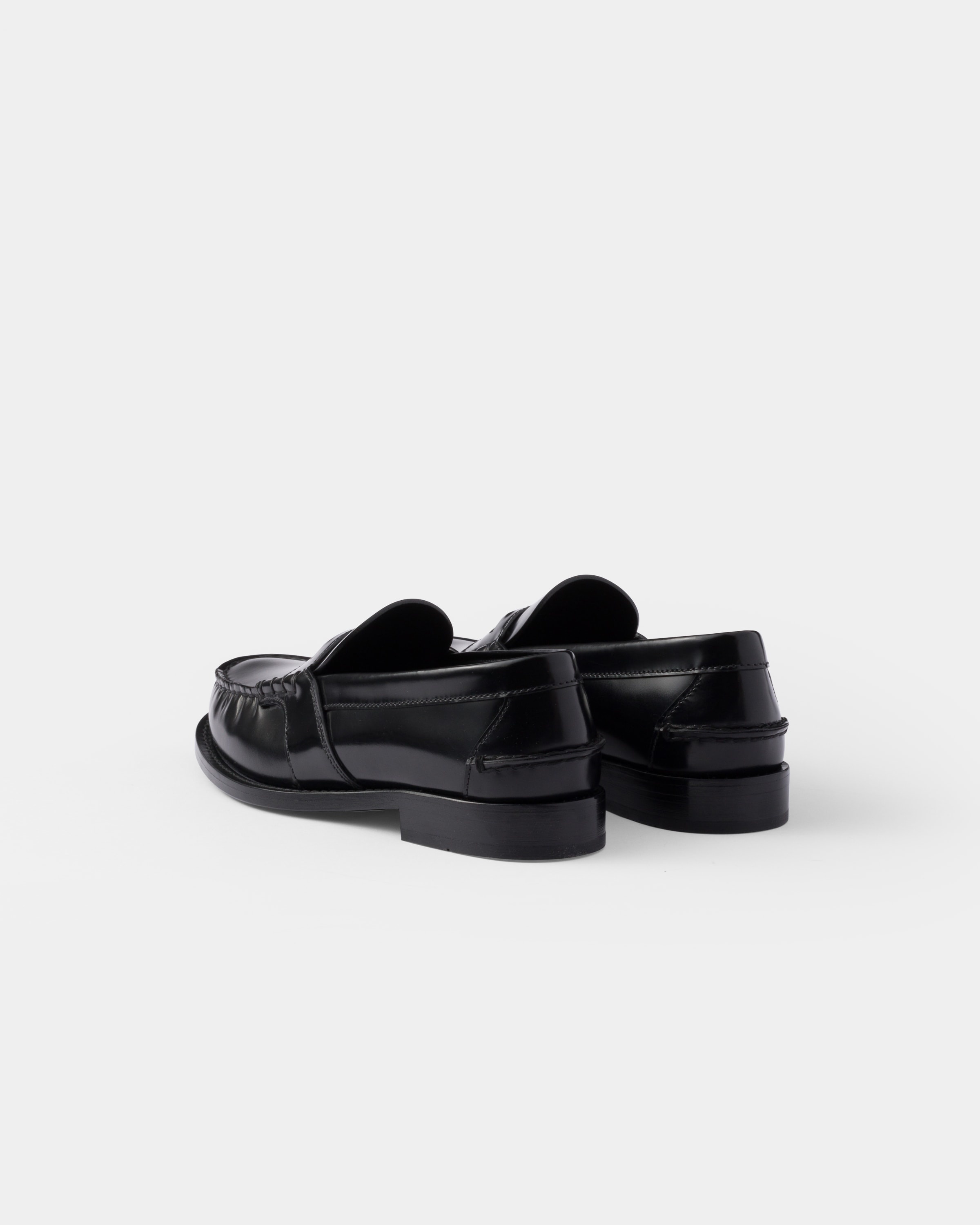 Brushed leather loafers - 4