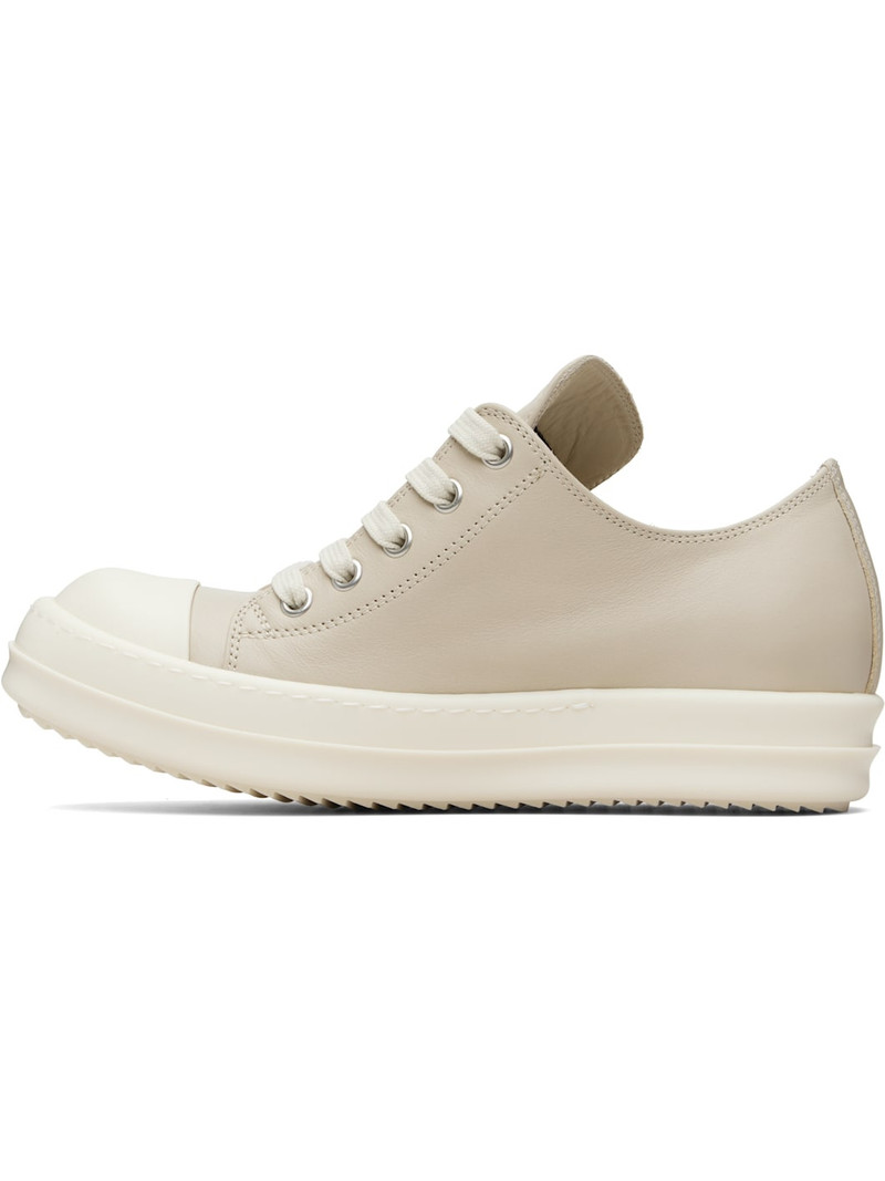 Rick Owens Beige Temple Extreme Low Sneakers outlook