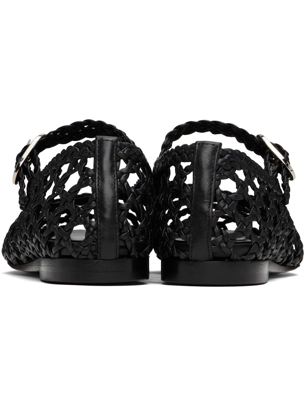 Black Mary Jane Ballerina Flats - 2