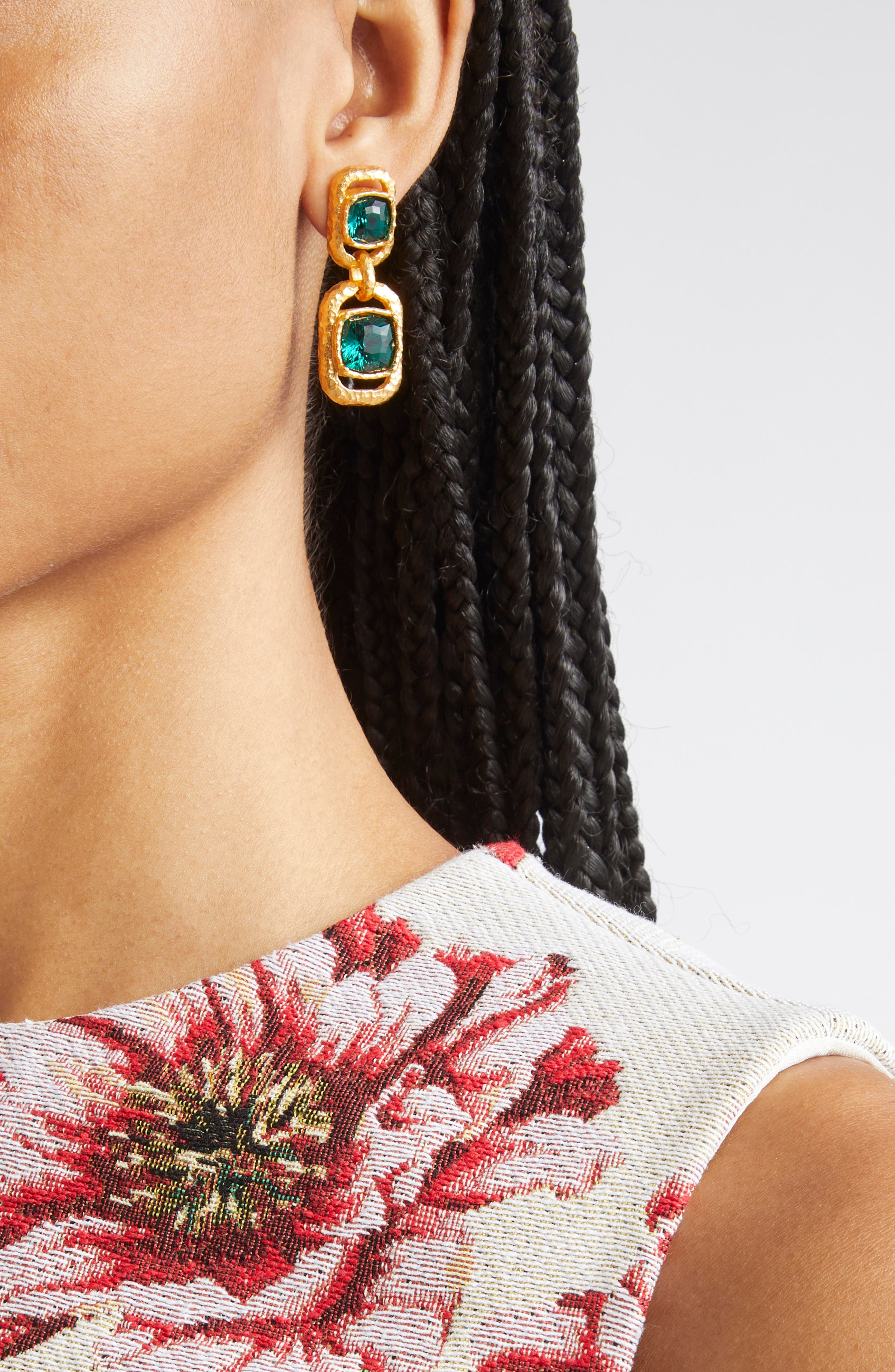 Oscar de la Renta O Enamel Flower Stud Earrings in Navy at Nordstrom - 2