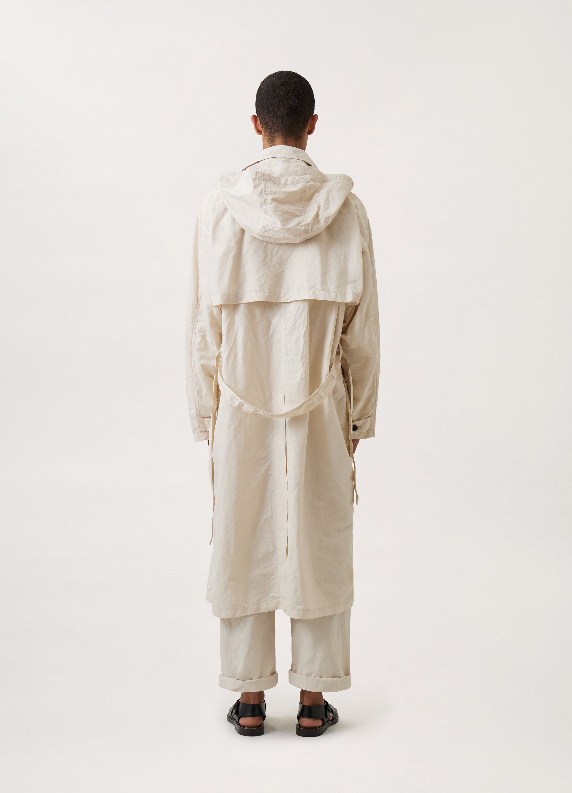 HOODED DOUBLE BREASTED PARKA - 10