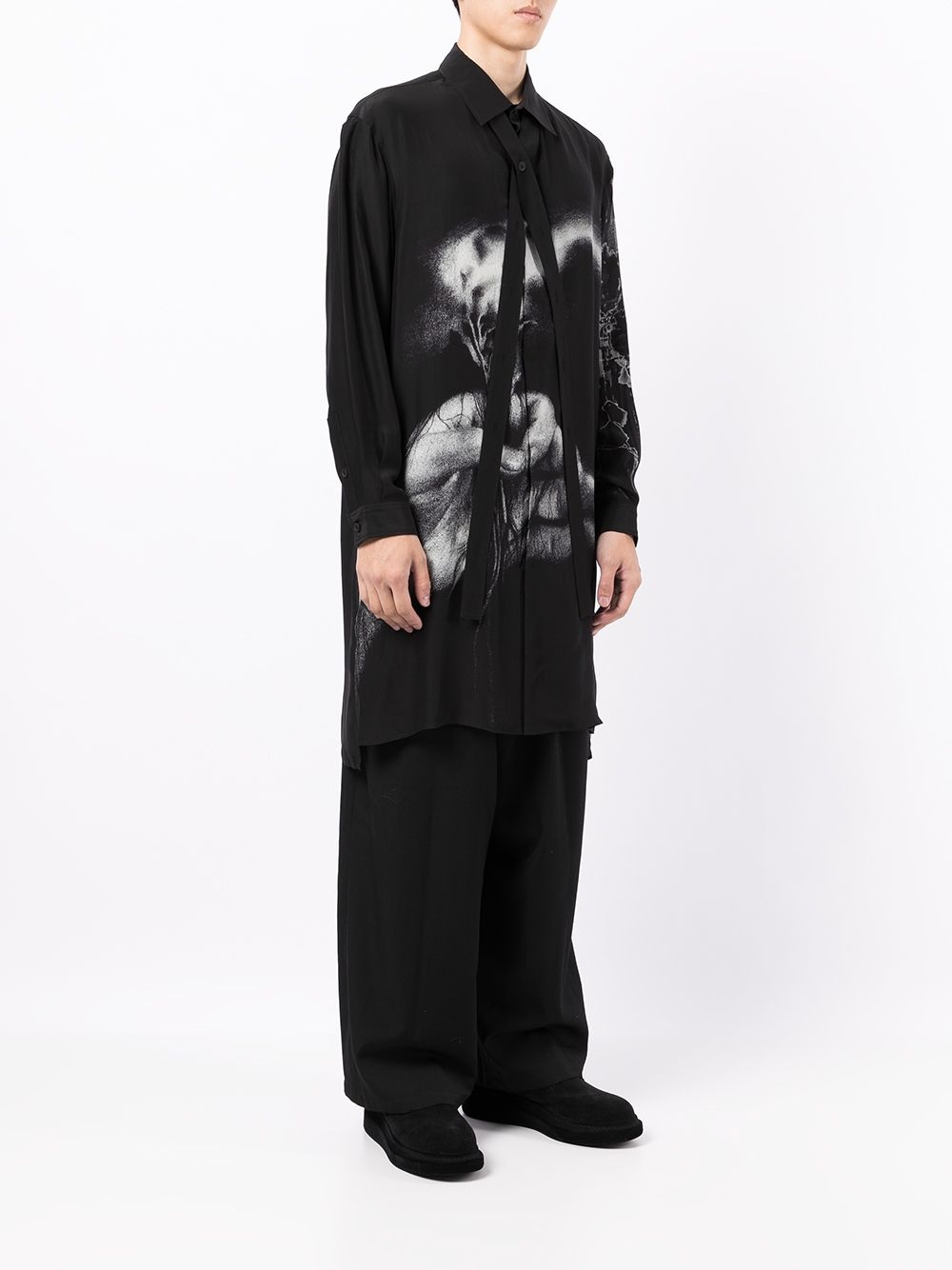 oversized graphic-print shirt - 3