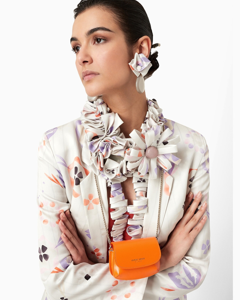 MINI LA PRIMA CHARM HANDBAG IN PALMELLATO LEATHER 6