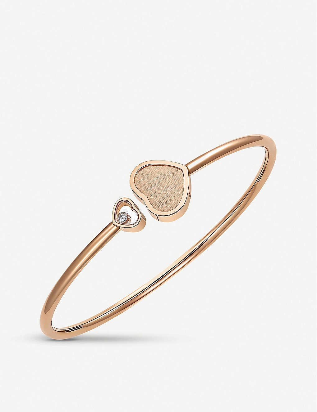 Chopard x 007 Happy Hearts Golden Hearts 18ct rose-gold and 0.19ct white-diamond bangle - 2