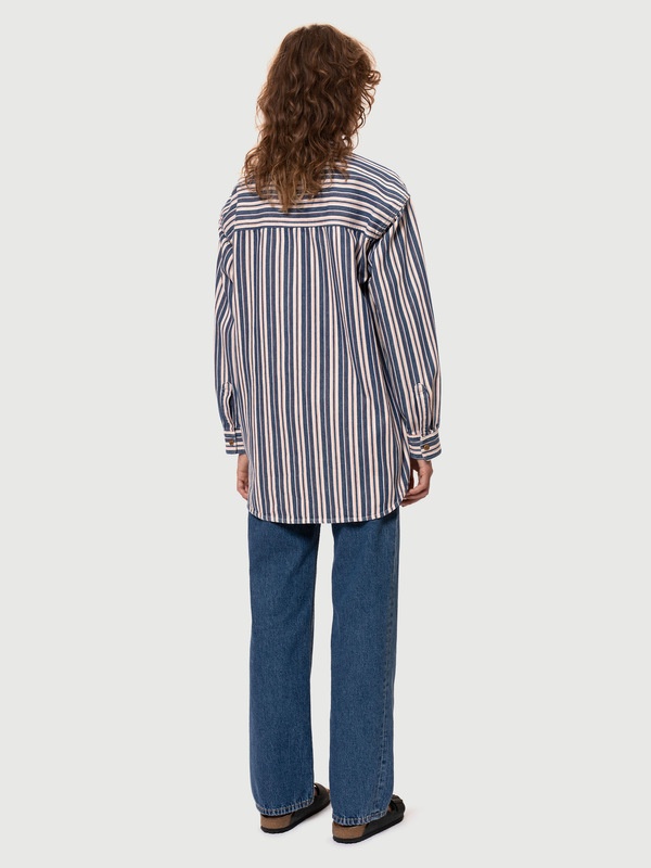 Mina Denim Shirt Stripe Red - 5