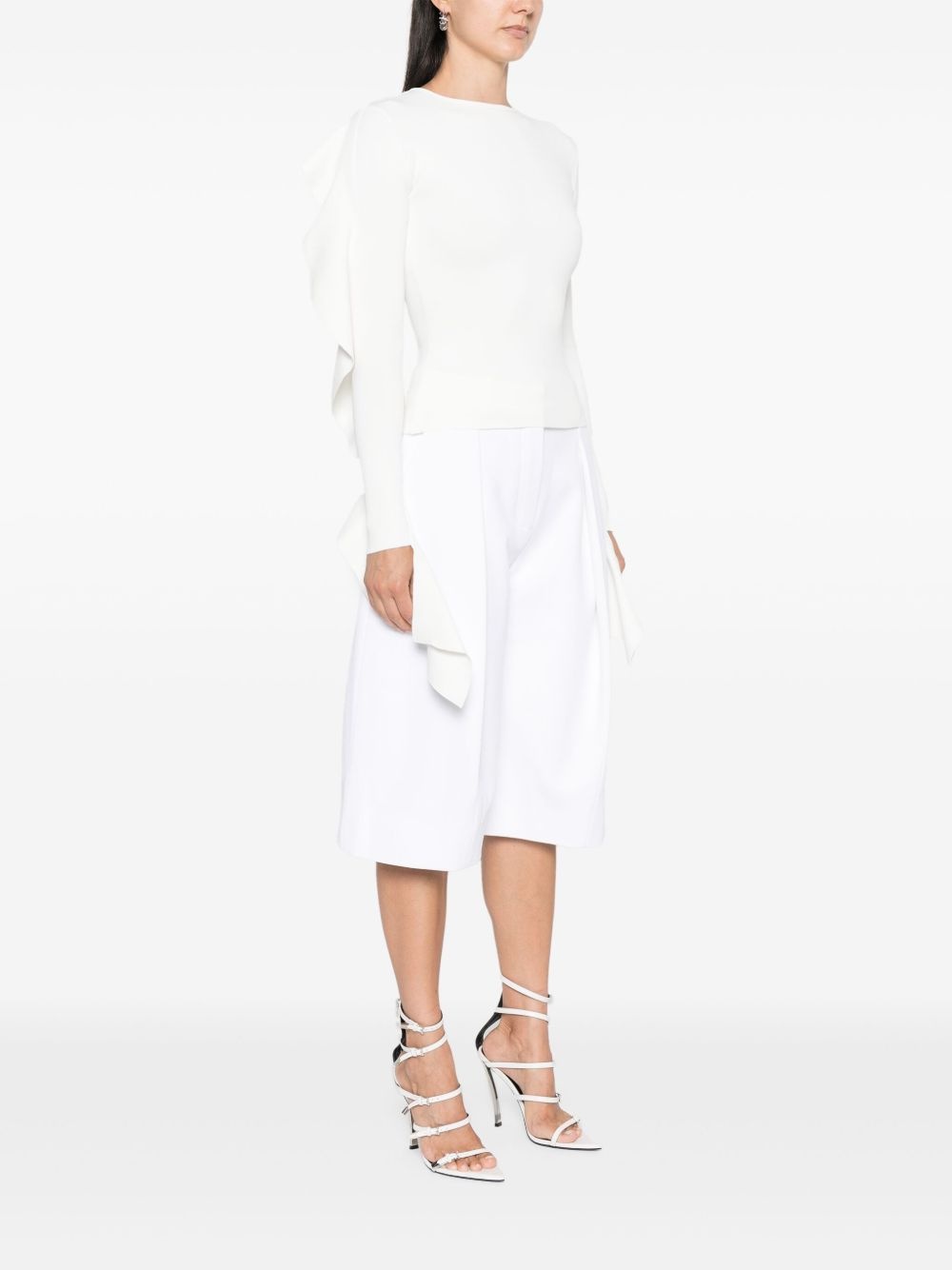 asymmetric knitted top - 3