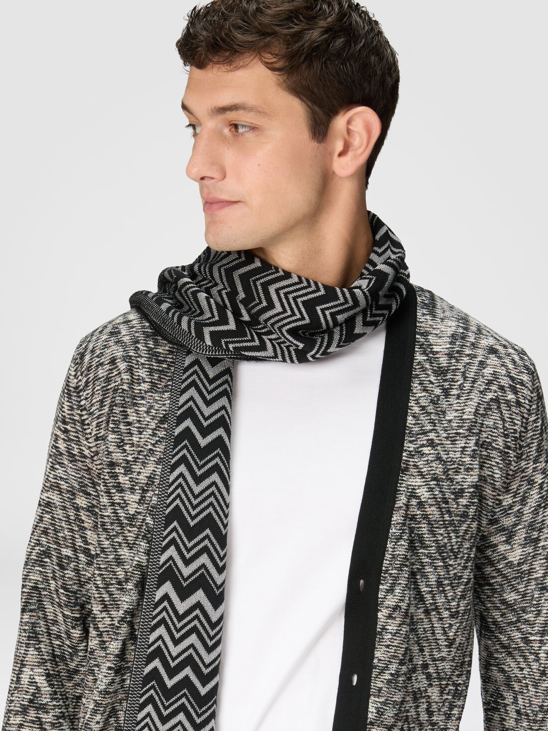 Wool and viscose scarf - 3
