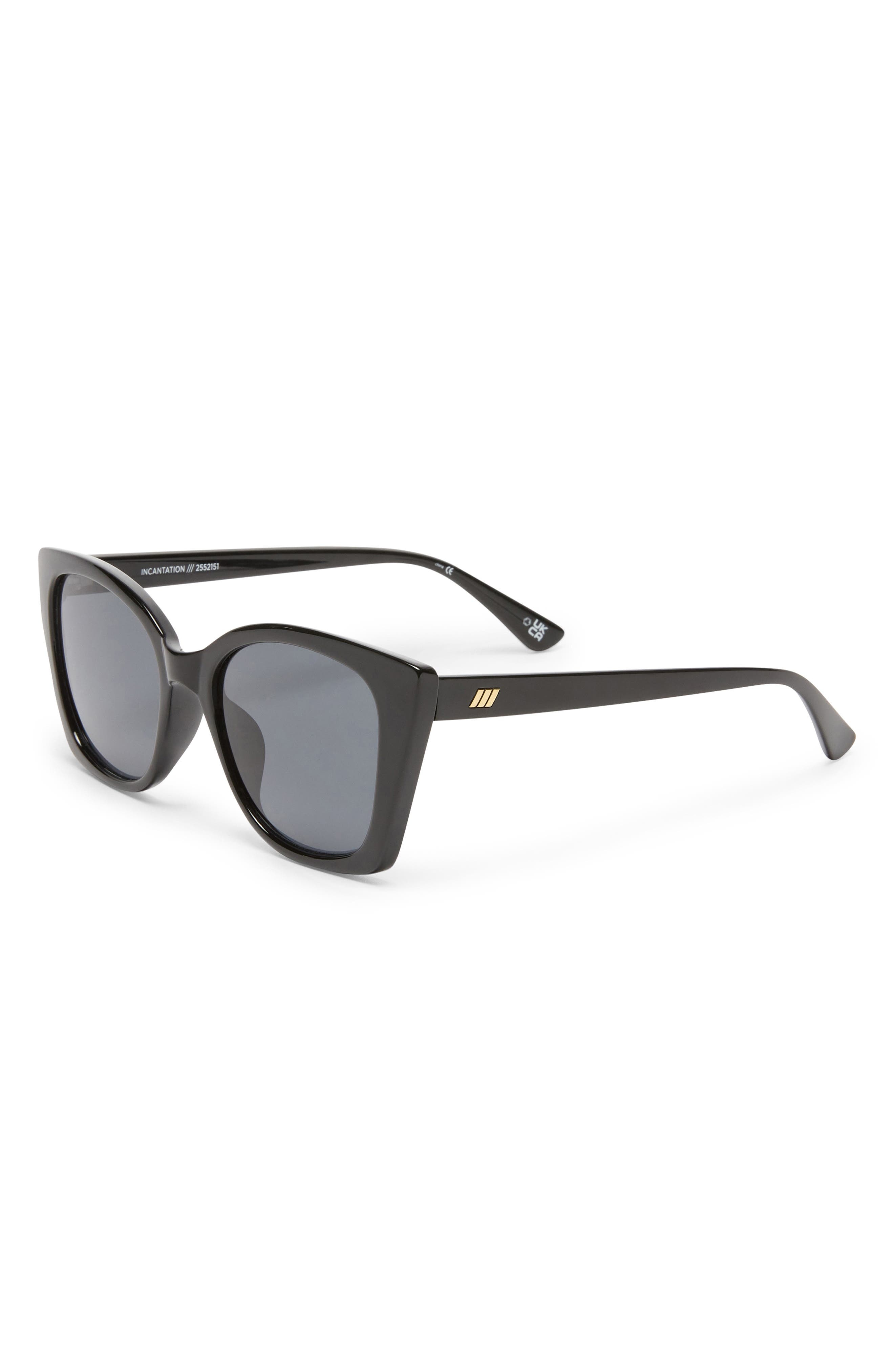 Le Specs Incantation 52mm Square Sunglasses in Black/Smoke Mono at Nordstrom - 2