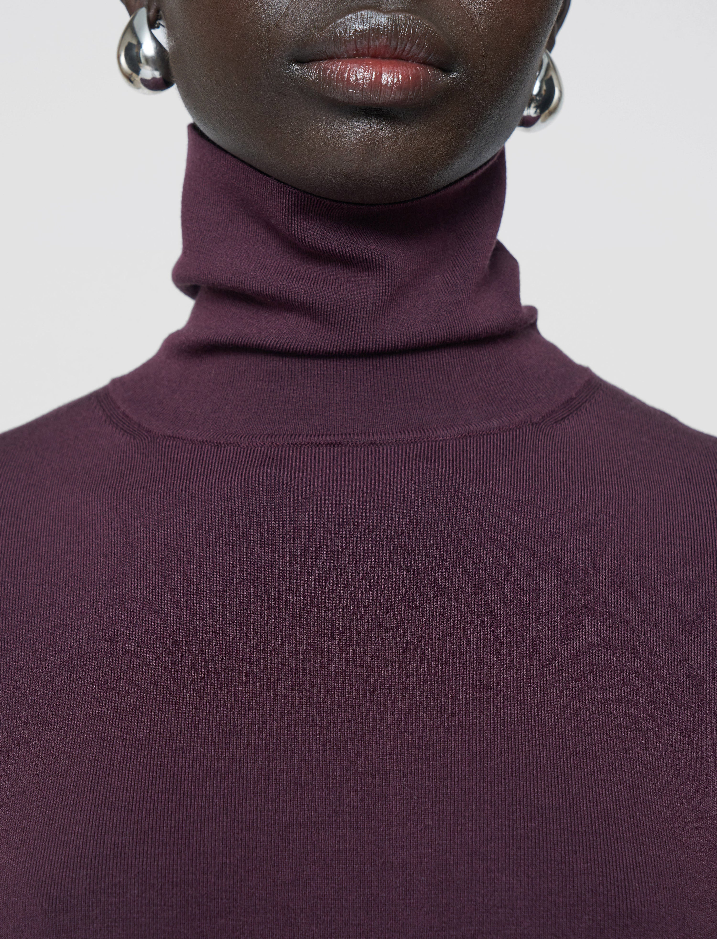 Silk Stretch High Neck Top - 4