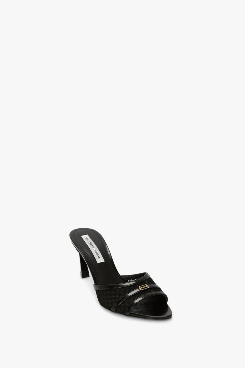 Victoria Beckham Mesh Open Toe Mule In Black outlook
