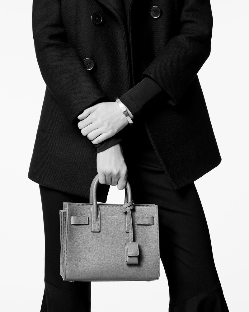 SAINT LAURENT sac de jour nano carryall in grained leather outlook