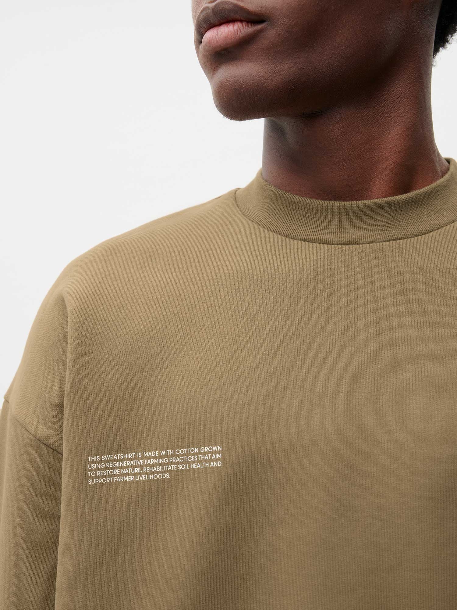 Mens In Conversion Cotton Sweatshirt - Carbon Brown - 3