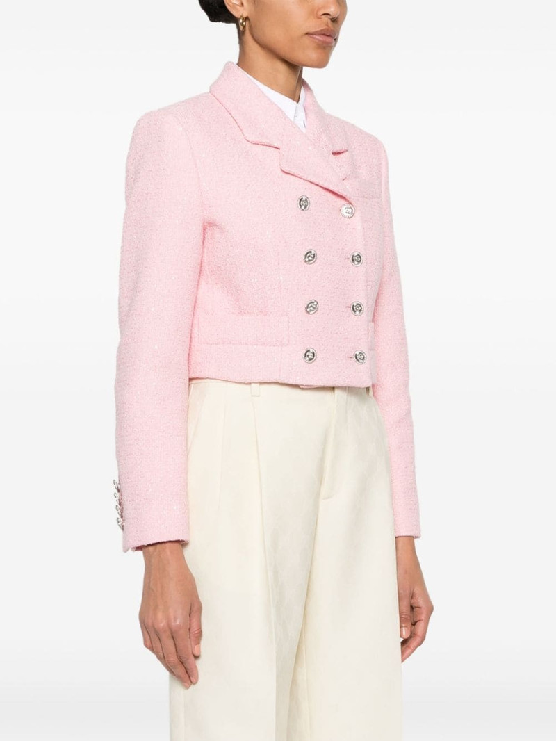 sequin-embellished cropped tweed jacket 3