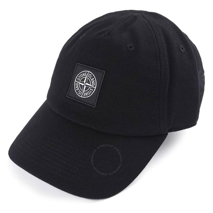 Stone Island Stone Island Pique Panel Ball Cap Black jomashop