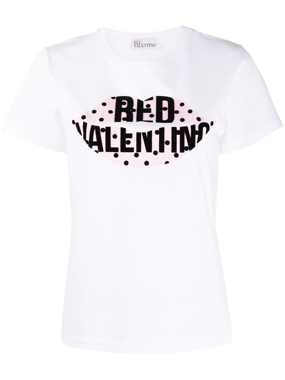 lips logo-print T-shirt - 1