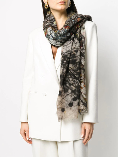 Faliero Sarti branch-print scarf outlook