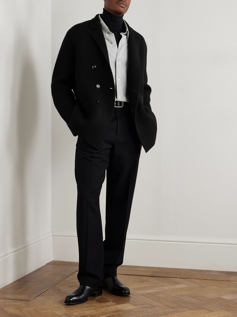 TOM FORD Double-Breasted Cashmere-Blend Suit Jacket Black outlook