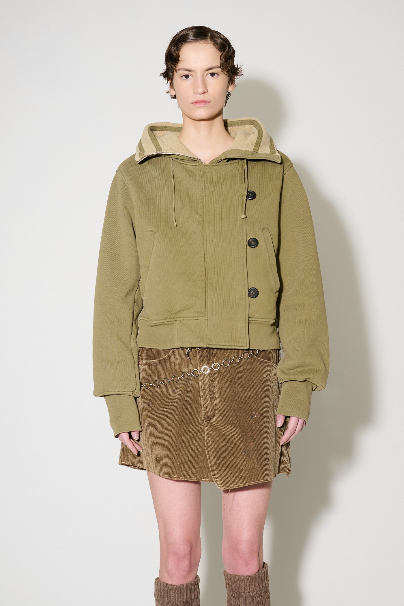 Flight Hood Olive Hefty Fleece - 2