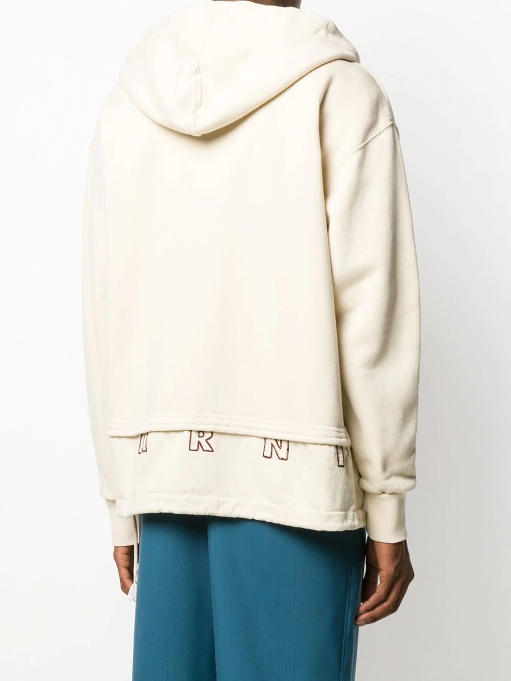 layered effect zip-up hoodie - 4