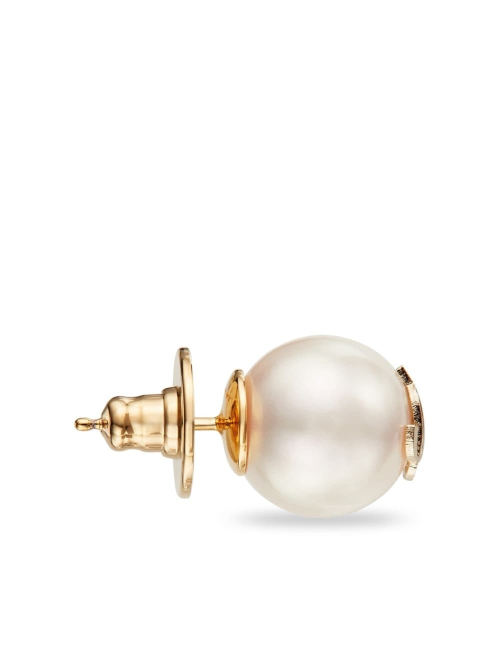 debossed-logo pearl earrings - 5