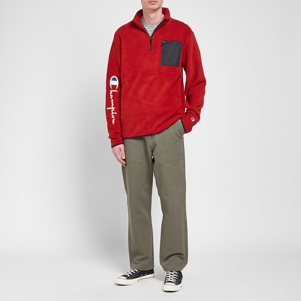 Champion Reverse Weave Script Arm Half Zip Fleece - 6