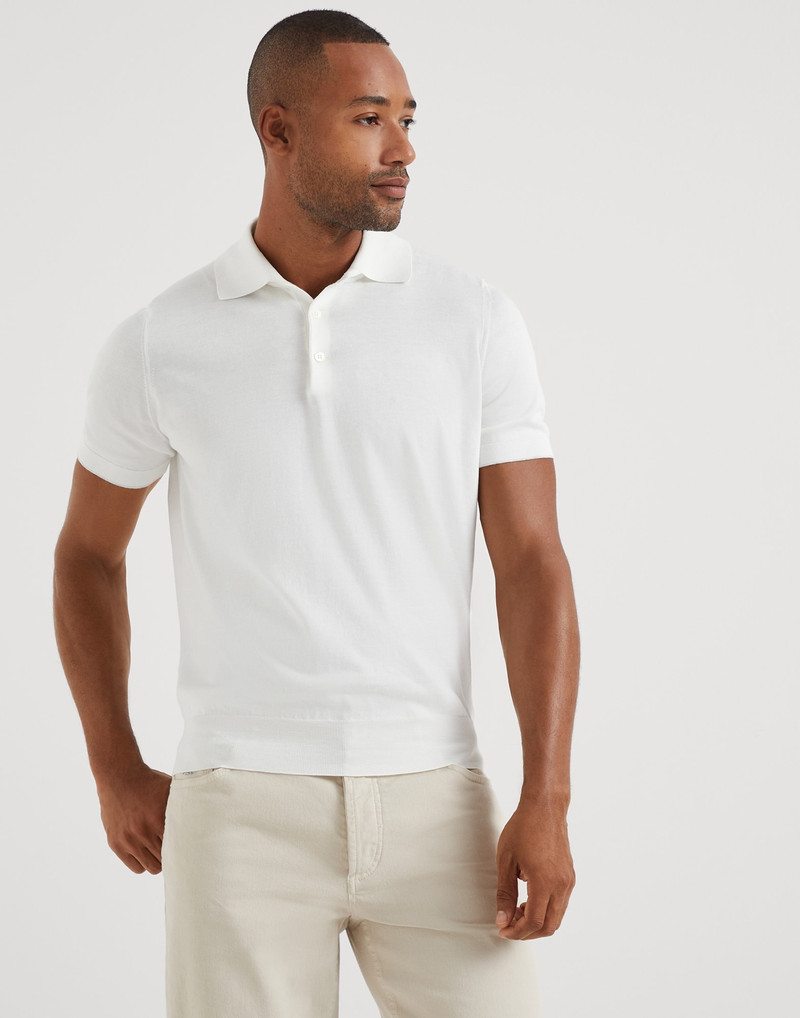 Cotton lightweight knit polo 1
