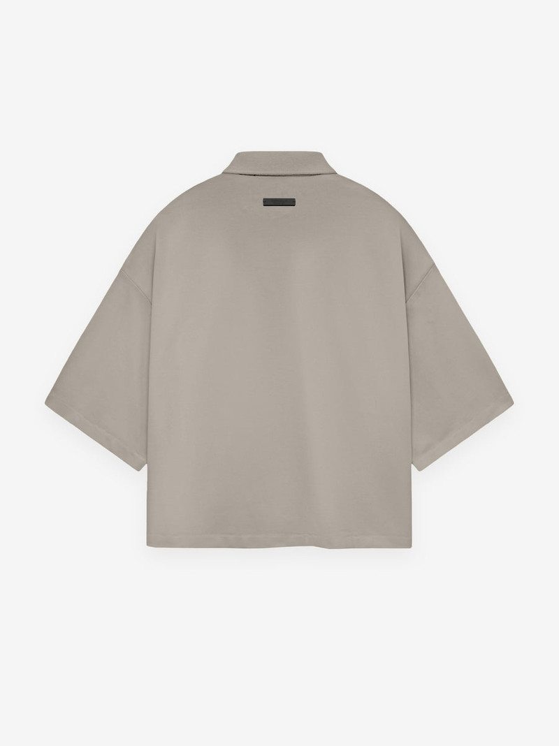 ESSENTIALS Women's Pique Cropped Polo outlook