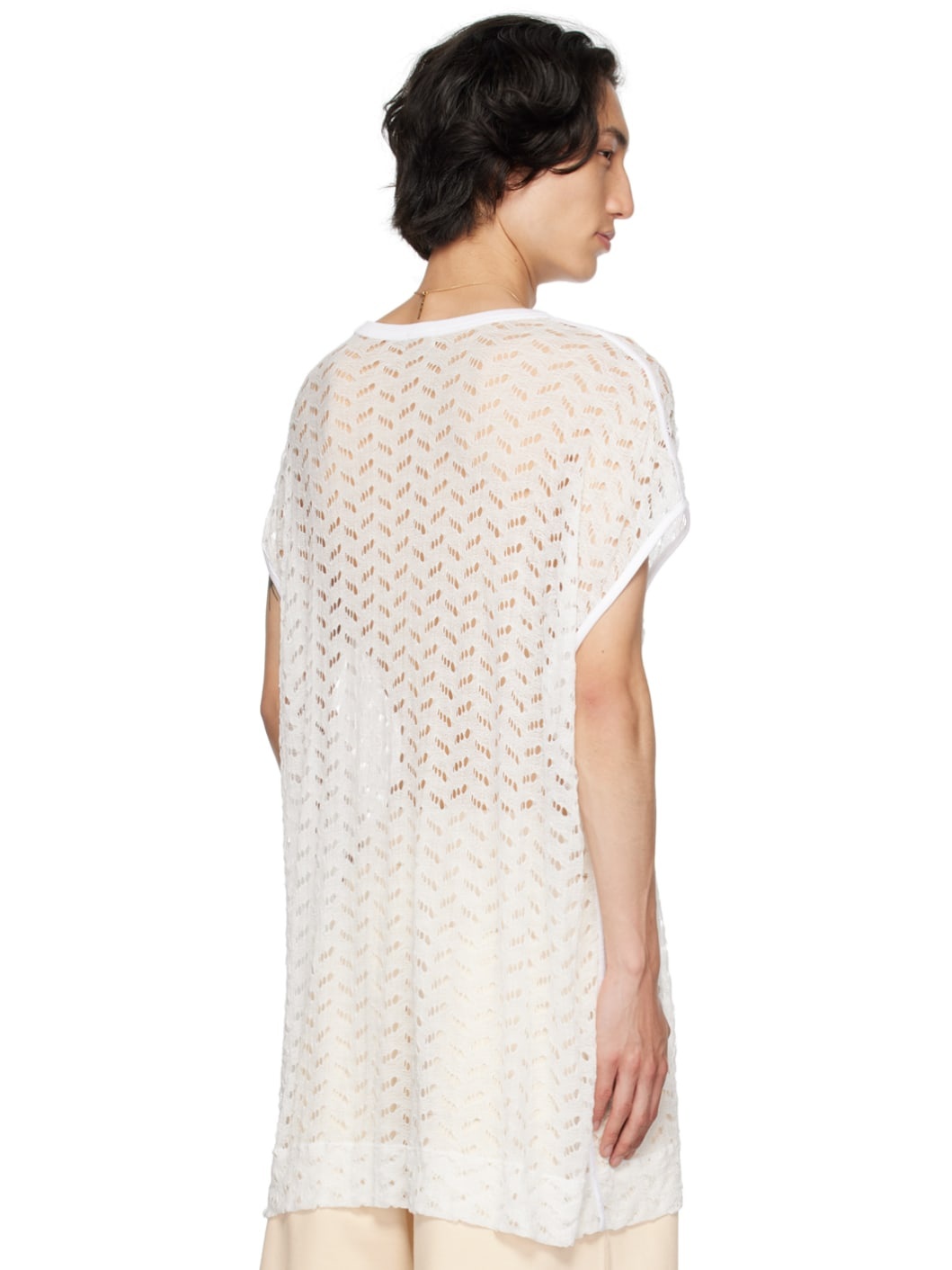 White Crewneck Tank Top - 3