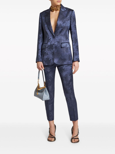 Etro floral-jacquard single-breasted blazer outlook