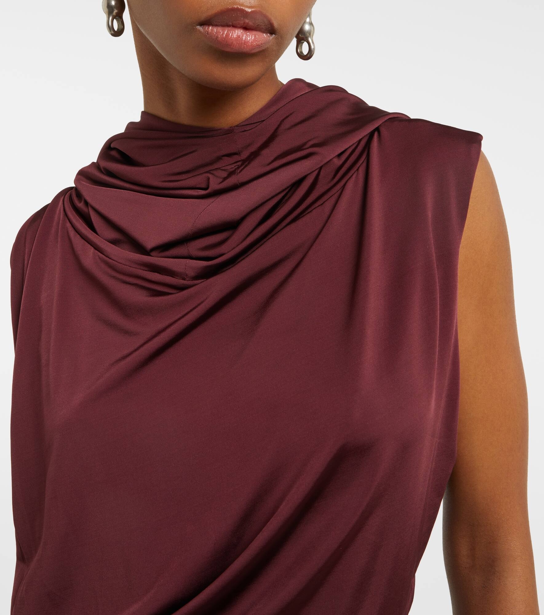 Hooded draped minidress - 4